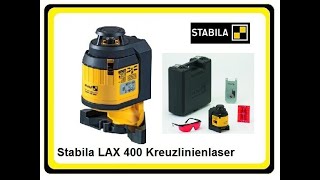 Stabila LAX 400 Kreuzlinienlaser bei MessFreunde de [upl. by Aleck59]