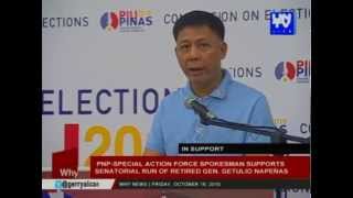 PNPSAF spokesman supports senatorial run of retired Gen Getulio Napeñas [upl. by Winne]