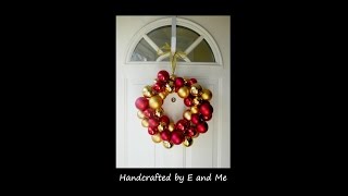 Christmas Ornament Wreath With A Wire Hanger [upl. by Isoais570]