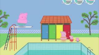 Peppa Pig On The Pool Daddy Pig Diving Game [upl. by Northey]