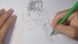 COMMENT DESSINER JOTARO JOJO BIZARRE ADVENTURE [upl. by Scharaga]