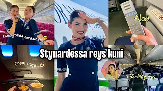 O’zbekistonda styuardessa reys kuni ✈️ “styuardessa ish kuni” [upl. by Ecirtnuahs829]