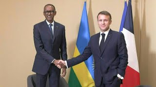 French President Emmanuel Macron holds meeting with Rwandan counterpart Paul Kagame  AFP [upl. by Eul]