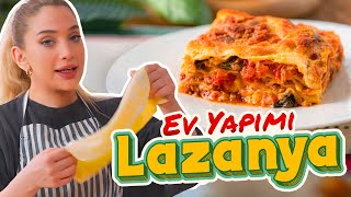 Her Şeyiyle Ev Yapımı Lazanya Tarifi  Lazanya Hamuru Nasıl Yapılır 🍝🇮🇹 [upl. by Amethist]