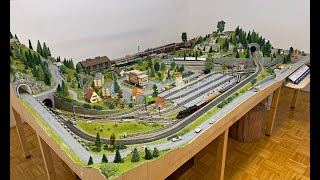 Model Train Traffic on Märklin H0 Layout [upl. by Mariska7]