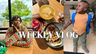 WEEKLY VLOG Abuja living  Liams first week in school  New hair and Lunch date at a new spot [upl. by Ranchod519]