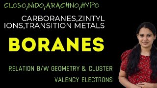 Structure of Boranes ClosoNidoArachnoHypo  carboranes TVE count  organometallics [upl. by Ntisuj]