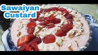 Custard Sawaiyan Recipe Custard Vermicelli Dessert Custard Seviyan Dessert Recipe Seviyan Special [upl. by Zapot280]