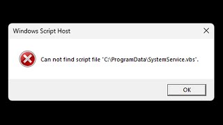 📜 Cannot find script file SystemServicevbs error Windows [upl. by Gristede]