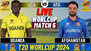 Live AFG Vs UGA T20 World Cup Match 5  Cricket Match Today  UGA vs AFG live live [upl. by Timi]