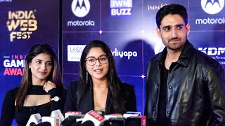 Samridhii Shukla amp Farman Haider aka AbhiraArmaanAaina amp Niharika Chouksey At IWM BUZZ Party 2023 [upl. by Uba]