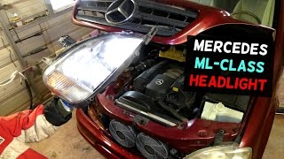 MERCEDES W163 HEADLIGHT REPLACEMENT ML320 ML430 ML350 ML230 ML270 ML400 ML500 [upl. by Elleynad814]