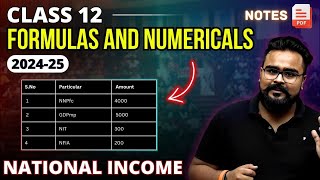 NATIONAL INCOME and RELATED AGGREGATES class 12 ONE SHOT numerical Macroeconomics  GAURAV JAIN [upl. by Etnuahs11]