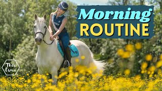 Morning Routine of an Equestrian Summer 2022 This Esme AD [upl. by Akirdnwahs]