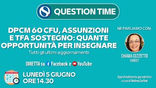 DPCM 60 cfu assunzioni e Tfa sostegno quante opportunità per insegnare [upl. by Eillib]