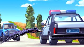 🏃💨🚗 Cops Drives into Water to Escape 🚓💦  Boonie Bears To the Rescue  Full Film Clips [upl. by Yrailih]