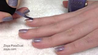 Zoya Nail Polish PixieDust  How to apply [upl. by Sanez]