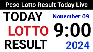 Lotto Result Today 9pm draw 9 November 2024 Swertres Ez2 PCSO [upl. by Libbey]