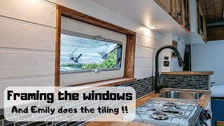 How to frame your campervan windows and some pretty neat tiling [upl. by Vtehsta76]