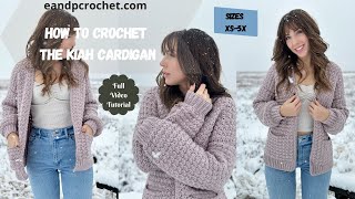 How To Crochet A Cute Cardigan The Kiah Cardigan [upl. by Salazar518]