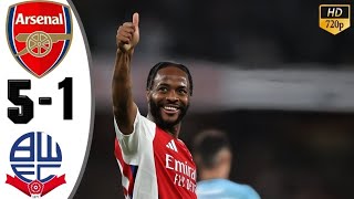 Arsenal vs Bolton 51 Highlights amp All Goals 2024 HD [upl. by Ailssa]