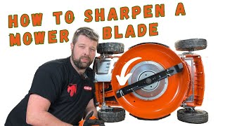 How to Sharpen a Lawn Mower Blade In Under 2 Minutes [upl. by Clarita]