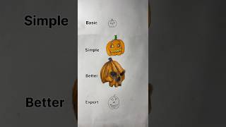 Draw pumpkin on Halloween  art dessin drawing easydrawing satisfying painting dessinfacile [upl. by Gulgee]