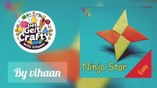 Easy ninja star 🌟 shuriken for kids new video ninjastar credits ‎asumbrothers3145 [upl. by Dorcia932]