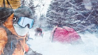 Highlights Version  Winter Camping in a Snow Storm BLIZZARD Solo Tent Camp in the North [upl. by Wehtta717]