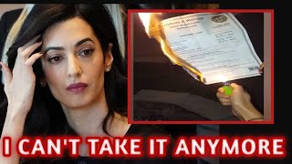 Amal Clooney burn the marriage certificate saying she is tired😩 and cant support anymore [upl. by Novyad135]