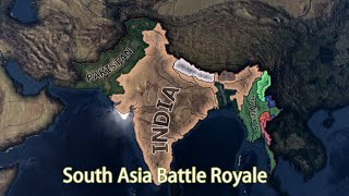 South Asia Subcontinent Battle Royale Hoi4 timelapse [upl. by Chelsy]