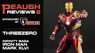 Video Review ThreeZero Infinity Saga DLX IRON MAN Mark XLVI 46 [upl. by Ohploda]