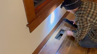 Cutting a New Floor to Fit Around a Floor Register [upl. by Aidiruy]