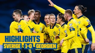 Highlights Sverige  Georgien  VMkval  Zlatan tillbaka i blågult [upl. by Tolman951]