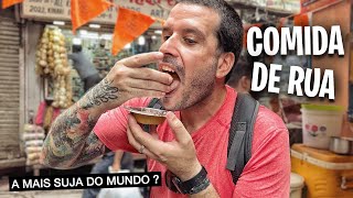 PROVANDO COMIDA DE RUA NA INDIA 🇮🇳 [upl. by Tice]