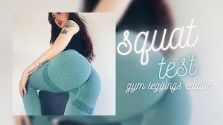 GYM LEGGINGS SQUAT TEST gymshark primark amazon [upl. by Ahsinom184]