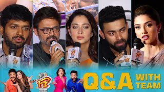 QampA with Media  F3 Trailer Fun Blast Celebrations  Shreyas Media [upl. by Shaddock]