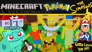 Catching Pokémon in Minecraft The Simpsons [upl. by Micco]