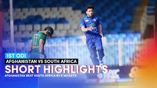 Short Highlights  Afghanistan vs South Africa  1st ODI  AFG v SA  ACB  Sharjah [upl. by Neall993]