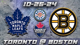 102624 Toronto Maple Leafs vs Boston Bruins Game Audio  NHL LIVE Gamecast amp Chat [upl. by Dombrowski16]