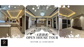 4 BHK IN 342 SQUARE YARDS PLOT OPEN HOUSE TOUR IN SECTOR 45 GURUGRAM [upl. by Belak]