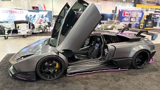 Finishing My Cyberpunk Lamborghini Murcielago On The SEMA Show Floor Then Drive Home [upl. by Roer]