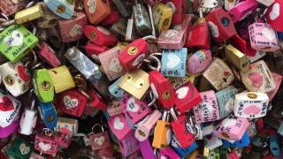 Love Locks at N Seoul Tower  Seoul Korea 🇰🇷 [upl. by Ariadne]