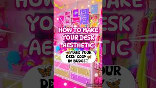 How to make your desk more aesthetic🔥💗 viral trend tips shorts viralshorts kpop study desk [upl. by Nielsen]