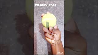 Inswing ball grip  in tennis ball  new bowling tips  cricket lover 💕 fastbowler inswing [upl. by Eniamej]