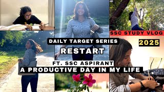 SSC Study Vlog 2025📚  RESTART Realistic  Productivity Tips Deep Work ssc vlog [upl. by Bliss]