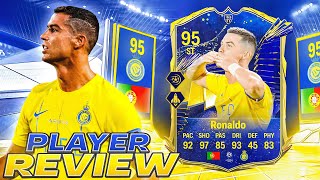 HES BACK😱95 TOTY CRISTIANO RONALDO PLAYER REVIEW  EA FC 24 ULTIMATE TEAM [upl. by Eremihc374]