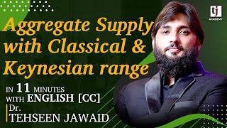 Aggregate Supply including Classical Keynesian and intermediate range Urdu I Hindi I English CC [upl. by Ailimat812]