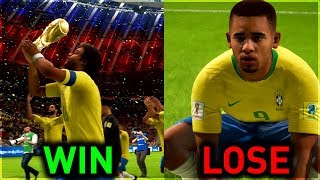 What Happens if you WINLOSE the World Cup Final FIFA 18 World Cup [upl. by Tomlin]