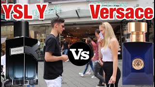 Yves Saint Laurent Y edp vs Versace Dylan Blue  fragrance test [upl. by Enelav]